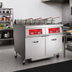 Thumbnail image #3 for Vulcan 2ER50CF 31-Inch Two-Vat Electric Floor Fryer with Programmable Computer Controls and Built-In KleenScreen PLUS Filtration
