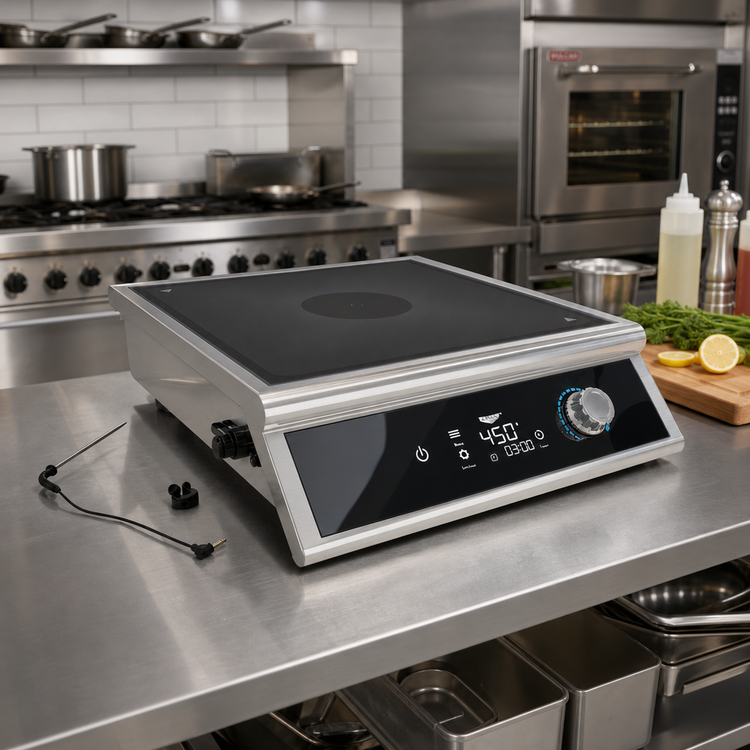 Product image #2 for Vollrath 4-Series High Power Single-Burner Countertop Induction Range with Temperature Control Probe, 3800W