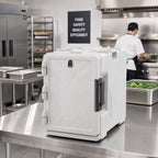 Thumbnail image #3 for Cambro Ultra Pan Carriers® UPCS400480 Front-Loading Insulated Food Pan Carrier, 4-Pan, 60-Quart, Speckled Gray