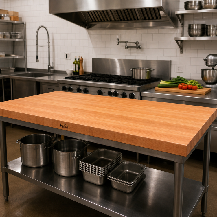 Product image #2 for Boos Block Edge Grain American Cherry Kitchen Countertop, 72 x 38 x 3 Inches, Varnique Finish