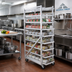 Thumbnail image #2 for Advance Tabco Special Value Series Full-Size Mobile Aluminum Can Rack with Casters for #5 and #10 Cans, 162 #10 or 216 #5 Capacity