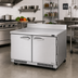Thumbnail image #2 for Turbo Air PRO Series 48-1/4-Inch Two-Section Front Breathing Worktop Freezer with Solid Swing Doors