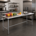 Thumbnail image #2 for Advance Tabco 108-Inch x 24-Inch Flat Top Work Table with 16-Gauge 304 Stainless Steel Top and Open Galvanized Base