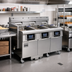 Thumbnail image #2 for Frymaster Dean FilterQuick 3-Vat Electric Deep Fryer Battery, 3 x 60-lb Frypots