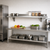 Thumbnail image #2 for Advance Tabco 132-Inch x 18-Inch Wall-Mounted 16 Gauge 304 Stainless Steel Shelf