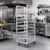 Thumbnail image #2 for Channel Stainless Steel Single-Section End-Load Cafeteria Tray Rack for 15 x 20 Trays, 64-Inch High