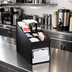Thumbnail image #2 for Black Polystyrene Countertop Condiment, Straw & Napkin Organizer with Full-Fold Napkin Dispenser