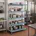 Thumbnail image #2 for MetroMax Q 5-Shelf Add-On Polymer/Wire Shelving Unit, 42W x 21D x 74H, Louvered