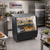 Thumbnail image #2 for Omcan 50-Inch Refrigerated Double Duty Deli Display Case, Square Black Glass, Floor Model
