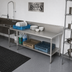 Thumbnail image #2 for John Boos Pro-Bowl 132-Inch Straight Clean Dishtable with 10-Inch Backsplash, Right-to-Left Operation