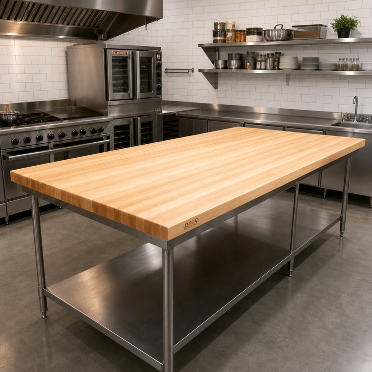 Product image #2 for Boos Block Northern Hard Rock Maple Full-Length Edge Grain Kitchen Countertop, 96 x 48 x 1-3/4 Inch, Penetrating Oil Finish