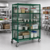 Thumbnail image #2 for Metro Super Erecta Mobile Wire Security Cage, 65 x 27-1/4 x 68-1/2 Inches, Green Epoxy-Coated Finish