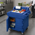 Thumbnail image #3 for Cambro CamKiosk® Mobile Counter/Utility Work Station with Enclosed Storage, Navy Blue
