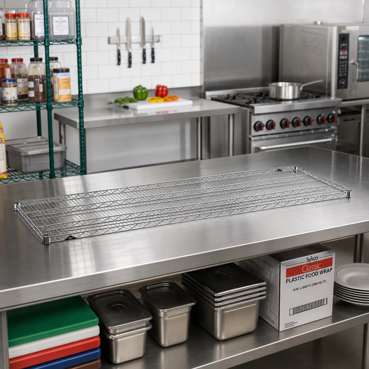 Product image #2 for Metro Super Erecta 72 Inch x 24 Inch Chrome-Plated Wire Shelf