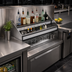 Thumbnail image #2 for Glastender Double Stainless Steel Speed Rail, 13-Inch Wide, Open Step-and-Rail Design