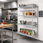 Thumbnail image #2 for Eagle Group EAGLEbrite A4-74-2460Z 4-Tier Add-On Wire Shelving Unit, 60 x 24 x 74 Inches, Zinc Finish