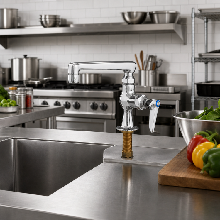 Product image #2 for Single-Temperature Deck-Mount Single Pantry Manual Faucet with 6-Inch Cast Spout