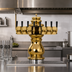 Thumbnail image #2 for Glastender Braumeister 6-Faucet Polished Brass Glycol-Cooled Draft Dispensing Tower