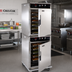 Thumbnail image #2 for Cres Cor Roast-N-Hold Mobile Stacked Half-Size Convection Cook and Hold Oven with Programmable LED Controls, 208V