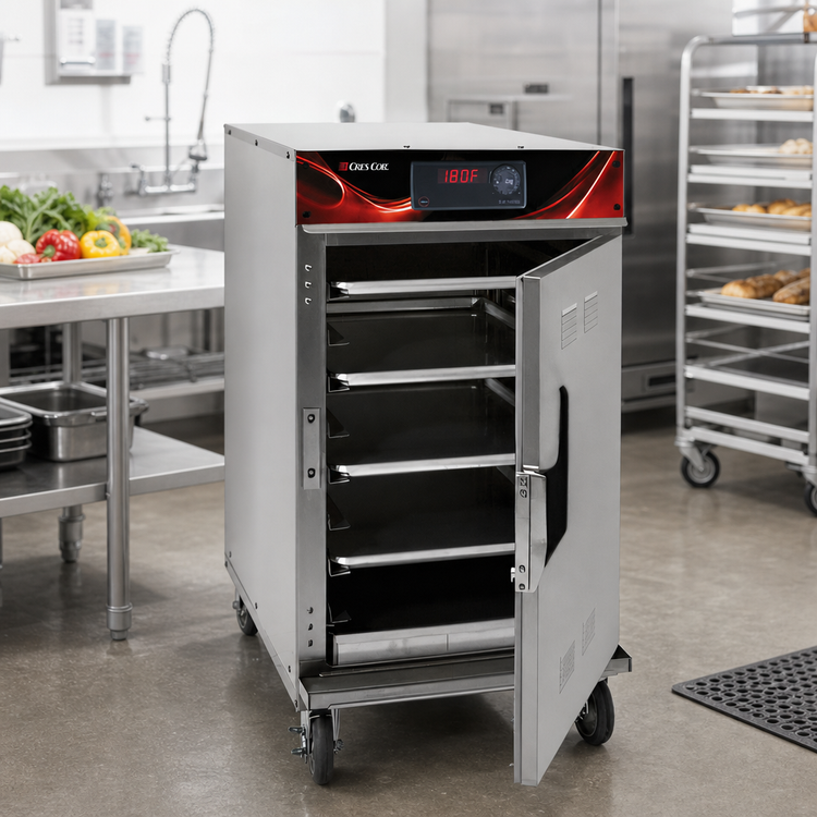Product image #2 for Cres Cor Mobile Half-Height Insulated Radiant Heated Holding Cabinet with Top-Mount Heater, 8 Pan Capacity