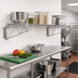Thumbnail image #2 for Quantum Wall-Mount Cantilever Single Wire Shelf, 54 x 24 Inches, Chrome Plated