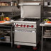 Thumbnail image #2 for American Range 24-Inch Green Flame Commercial Gas Range with 12-Inch Left Griddle, 2 Open Burners, and Space Saver Oven