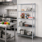 Thumbnail image #2 for Eagle Group A4-74-2130C 4-Tier Add-On Wire Shelving Unit, 30 x 21 x 74 Inches, Chrome-Plated Finish