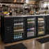 Thumbnail image #3 for True Premier Bar Pass-Thru Three-Section Back Bar Cooler, 84 Inch Wide, 6 Glass Doors