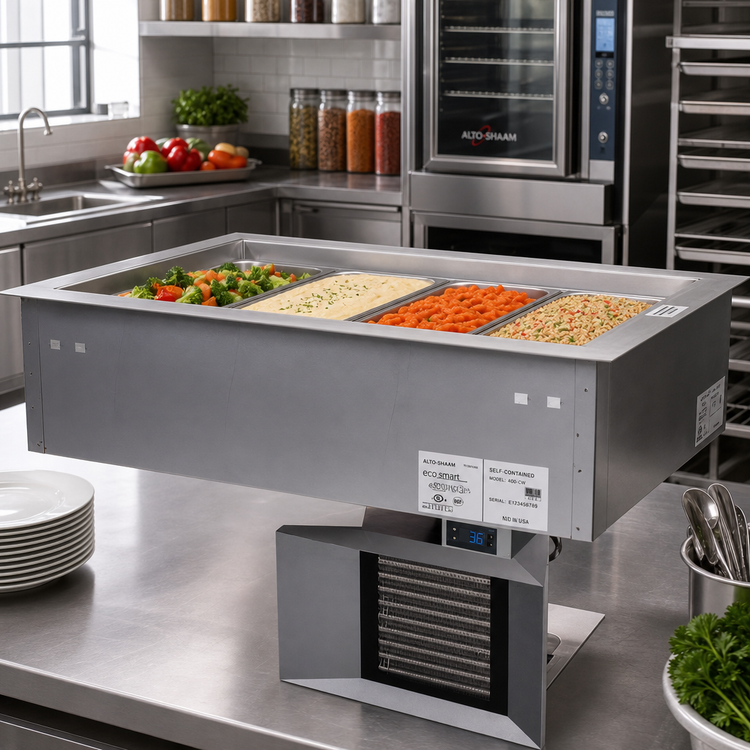 Product image #2 for Alto-Shaam EcoSmart 400-CW Drop-In Self-Contained Refrigerated Cold Well, 4 Full-Size Pans