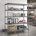 Thumbnail image #2 for Eagle Group Valu-Master 4-Tier Wire Shelving Starter Unit, 72W x 21D x 63H, Pewter Gray Epoxy