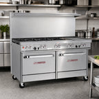 Thumbnail image #2 for Southbend (Middleby) Ultimate 4603CC-3G 60-Inch Gas Restaurant Range with 4 Burners, 36-Inch Griddle and 2 Cabinets