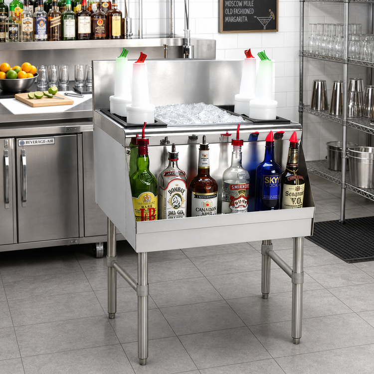 Product image #2 for Advance Tabco Prestige Supreme Stainless Steel Bar Ice Bin / Ice Chest, 80 lb Capacity, Without Cold Plate