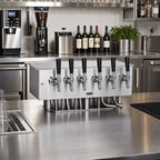 Thumbnail image #2 for Perlick Corporation 4060A6B-BTM Underbar Glycol-Cooled Beer Dispensing Head, 6-Faucet Capacity, Stainless Steel, Bottom Outlet