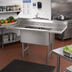 Thumbnail image #2 for Advance Tabco 2-Compartment Fabricated Stainless Steel Sink with Left and Right Drainboards, 88-Inch Overall Length