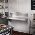 Thumbnail image #2 for John Boos BHS518R6-X Wall-Mounted Lavatory Shelf with Rear Riser, 18 x 5 Inches, 16-Gauge 300 Series Stainless Steel