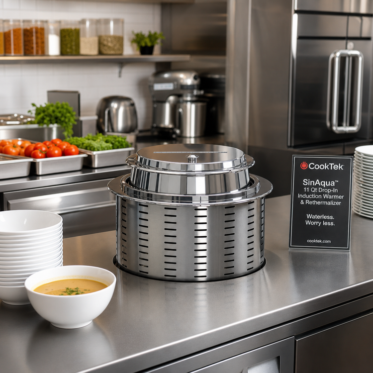Product image #2 for CookTek SinAqua 11 Qt Drop-In Waterless Induction Soup Warmer and Rethermalizer
