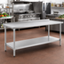 Thumbnail image #2 for Eagle Spec-Master Stainless Steel Work Table with Adjustable Undershelf and 1-1/2 Inch Rear Up-Turn, 108 x 36 Inches