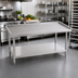 Thumbnail image #2 for Advance Tabco 48-Inch x 24-Inch Stainless Steel Equipment Stand with Open Base and Adjustable Undershelf