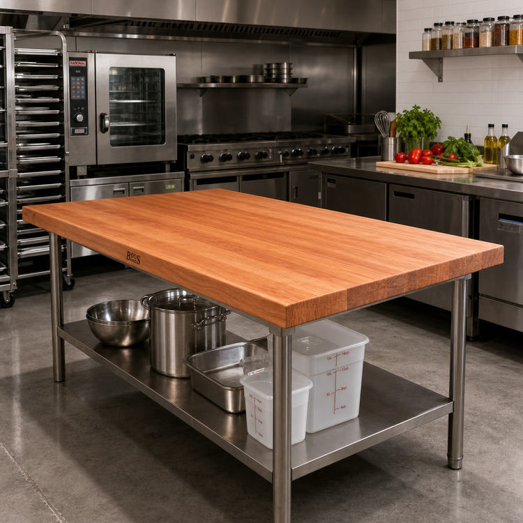 Product image #2 for Boos Block American Cherry Edge Grain Kitchen Countertop, 96 x 36 x 2-1/4 Inch, Oil Finish