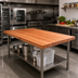 Thumbnail image #2 for Boos Block American Cherry Edge Grain Kitchen Countertop, 96 x 36 x 2-1/4 Inch, Oil Finish