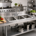 Thumbnail image #2 for BK Resources 3-Compartment Deep Drawn Drop-In Sink with Lead-Free Faucet, 35-3/4