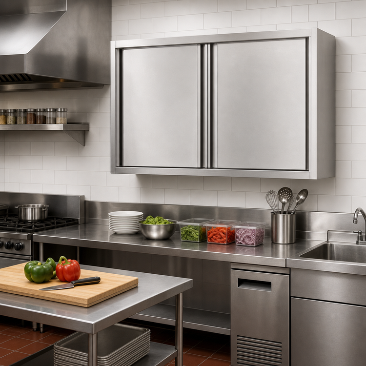 Product image #2 for Eagle Group WCH-84 84-Inch Stainless Steel Wall Cabinet with Hinged Doors