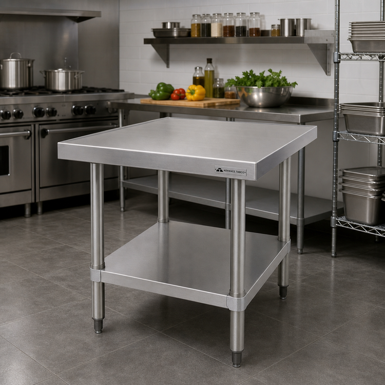Product image #2 for Advance Tabco Stainless Steel Equipment Stand with Adjustable Undershelf, 36 x 36 x 24 Inches