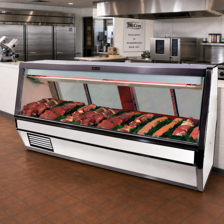 Product image #2 for Howard-McCray 40E Series 124-1/2-Inch Remote Red Meat Service Case with LED Lighting