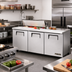 Thumbnail image #2 for True TSSU-72-10-HC 72-Inch Three-Door Sandwich/Salad Prep Table with 10-Pan Top and R290 Refrigeration