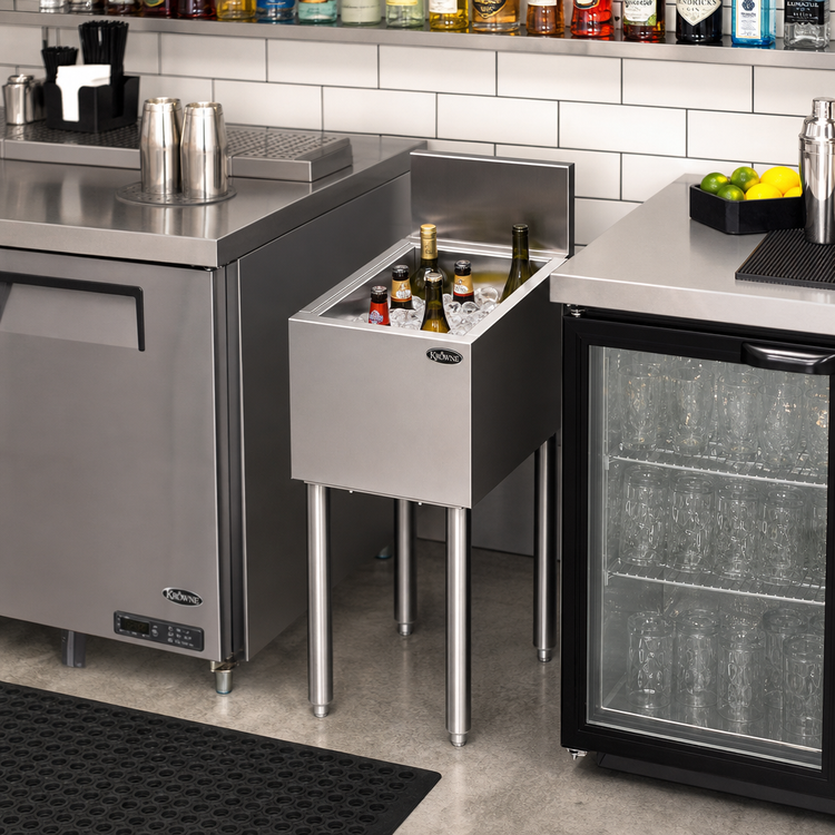 Product image #3 for Krowne Royal Series 12-Inch Underbar Insulated Bottle Storage and Ice Bin, 6-Bottle Capacity