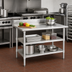Thumbnail image #2 for Eagle Group Adjustable Galvanized Work Table Undershelf, 72 x 24 Inches