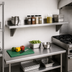 Thumbnail image #2 for Advance Tabco 132 Inch W x 12 Inch D Wall-Mounted Stainless Steel Shelf, 18 Gauge 430, Satin Finish