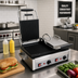 Thumbnail image #2 for Eurodib Commercial Double Countertop Panini Press with Ribbed Cast Iron Plates, 18 x 11 Inches, 240V