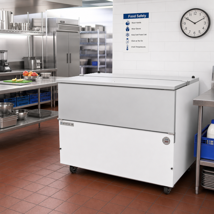 Product image #2 for Beverage-Air SM49HC-W Single Access Cold Wall School Milk Cooler, 20.32 Cu. Ft., White